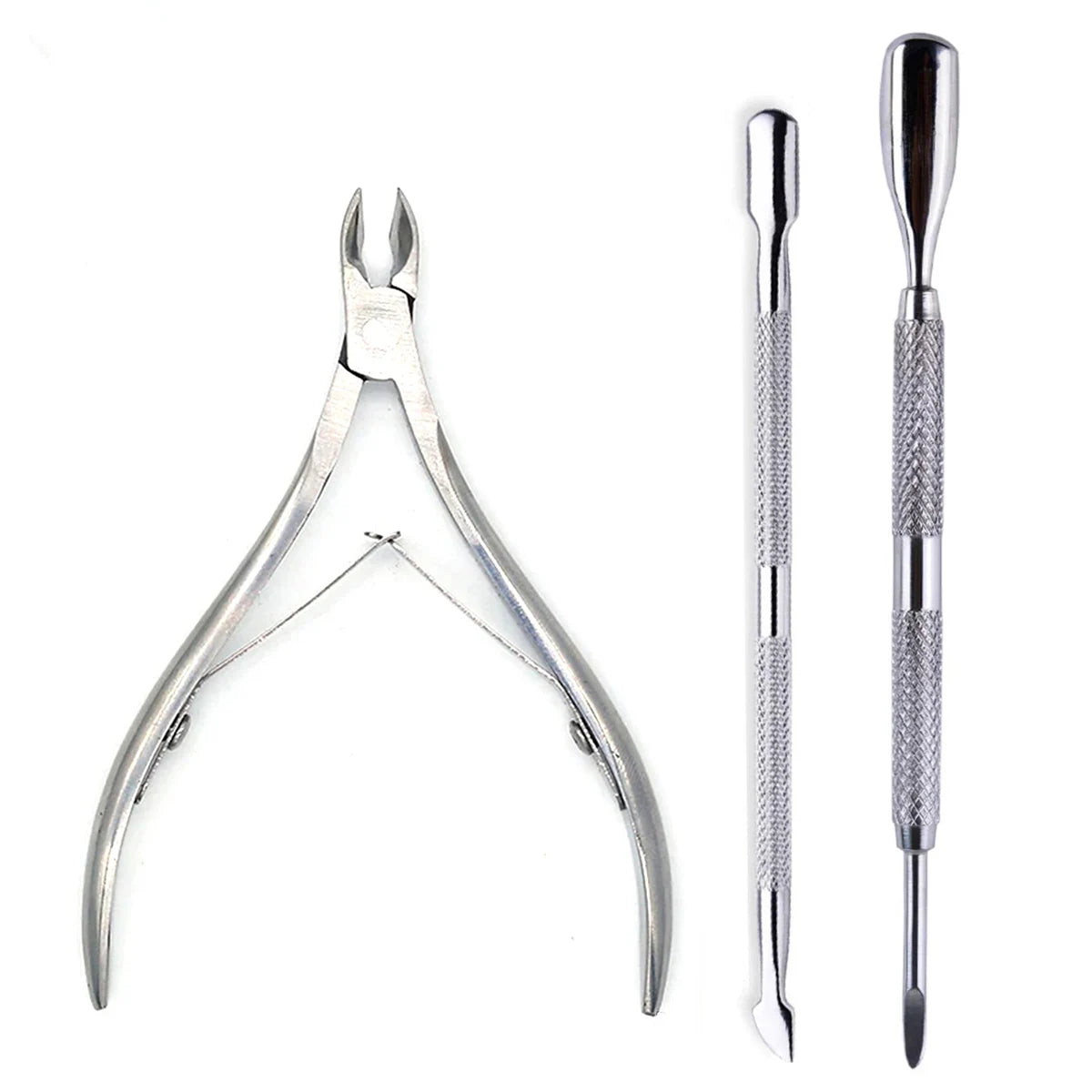 4 unids/set profesional cortador de uñas de acero inoxidable tijeras multifunción empujador de cutículas removedor cuidado de uñas Kits de manicura