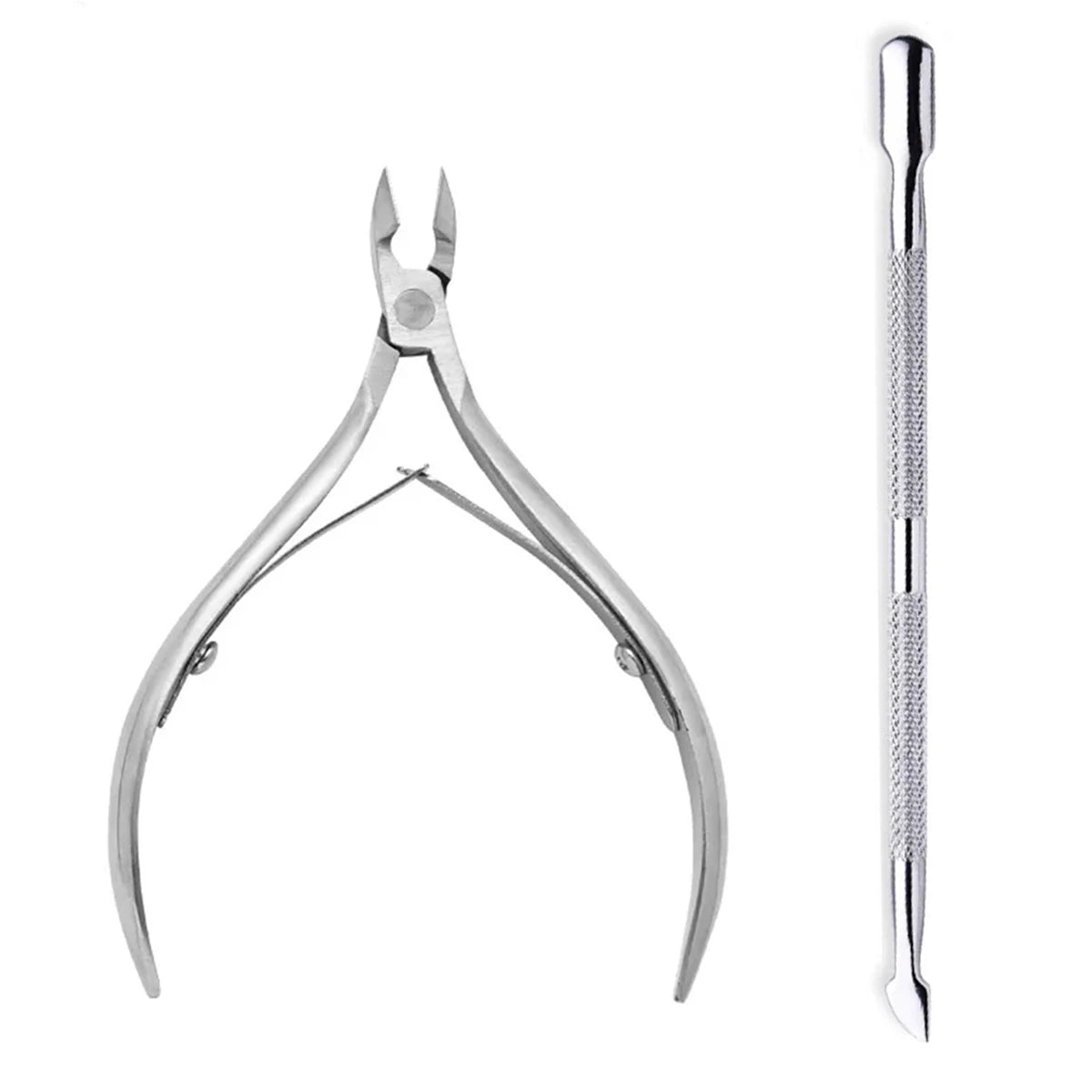 4 unids/set profesional cortador de uñas de acero inoxidable tijeras multifunción empujador de cutículas removedor cuidado de uñas Kits de manicura