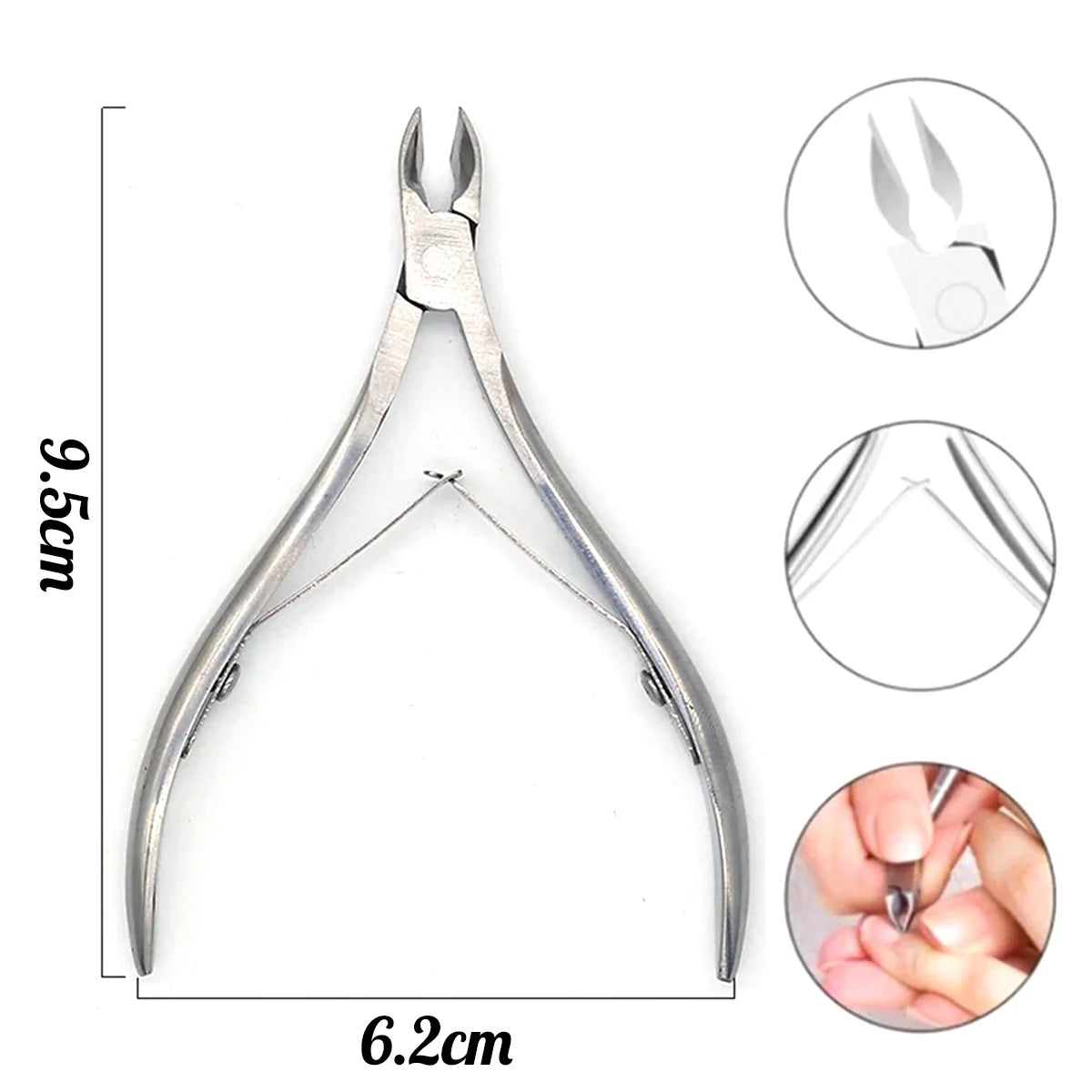 4 unids/set profesional cortador de uñas de acero inoxidable tijeras multifunción empujador de cutículas removedor cuidado de uñas Kits de manicura