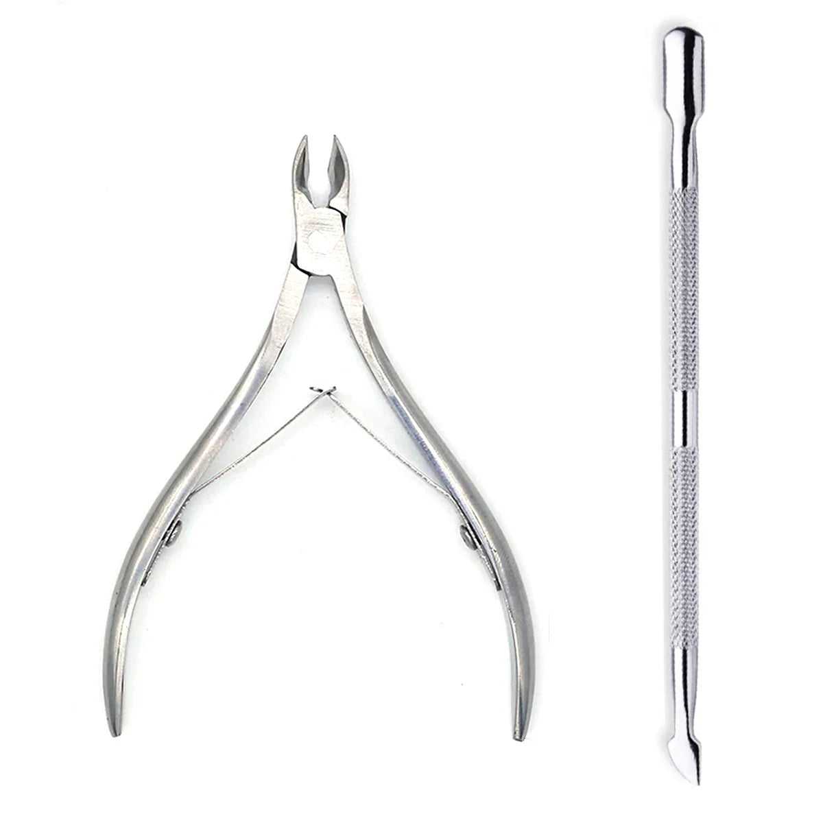 4 unids/set profesional cortador de uñas de acero inoxidable tijeras multifunción empujador de cutículas removedor cuidado de uñas Kits de manicura
