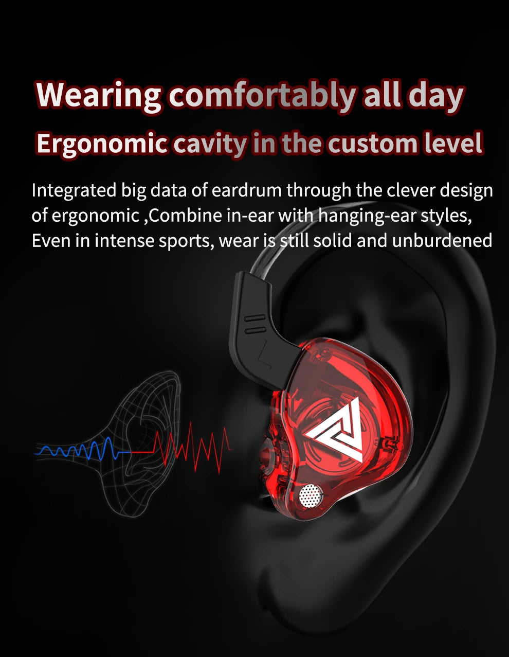 Original QKZ AK6 auriculares internos 6 unidad de controlador dinámico auriculares con micrófono estéreo deportes HIFI Subwoofer auriculares Monitor auriculares