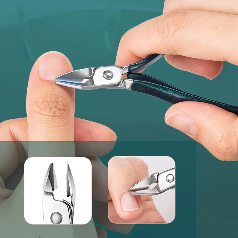 Kit profesional para el cuidado de las uñas, juego de manicura y pedicura de acero inoxidable, cortaúñas con estuche de viaje, 7/10/12/18 piezas