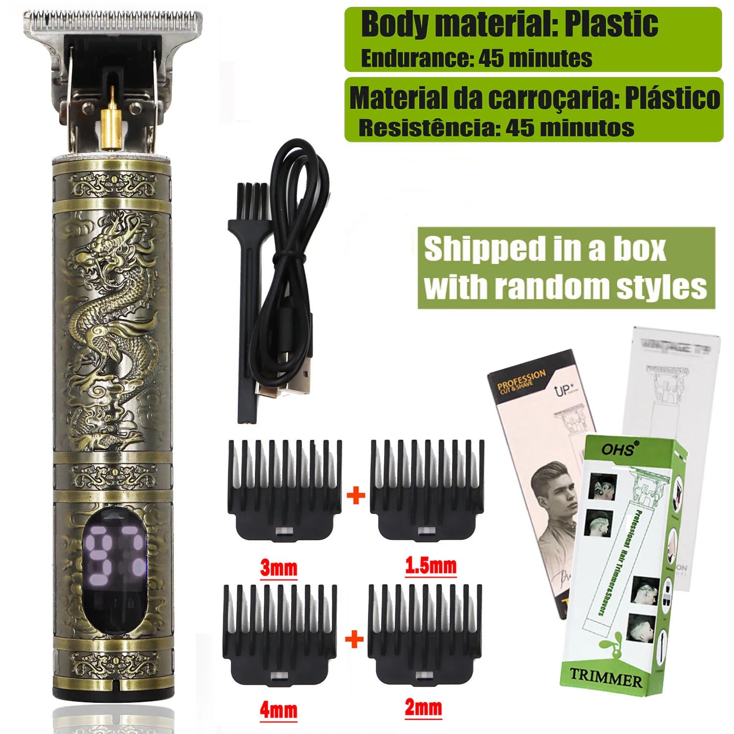 Cortadora de pelo T9, reparación de barba, afeitadora corporal, cortadora de pelo, máquina eléctrica para hombres, máquina de corte de pelo, afeitadora de peluquero de 0mm
