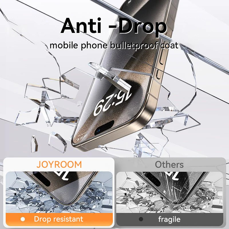 Joyroom 1/2/3 Uds Protector de pantalla de vidrio HD para iPhone 16 15 14 13 12 11 Pro Max protección de vidrio templado de pantalla completa para iPhone