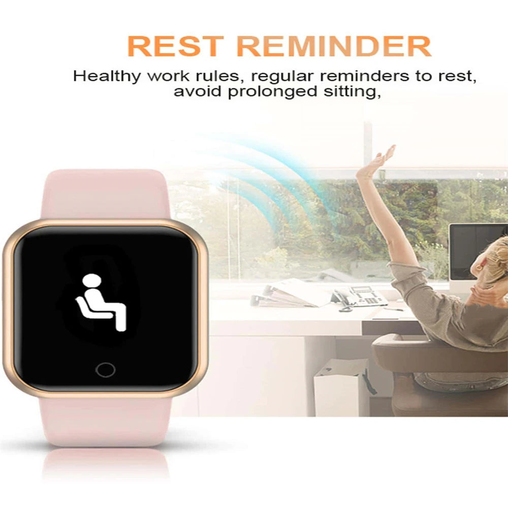 Reloj inteligente Y68 D20 para hombres, mujeres y niños, reloj inteligente con recordatorio de música, Control de calorías y distancia, rastreador de Fitness, relojes con alarma