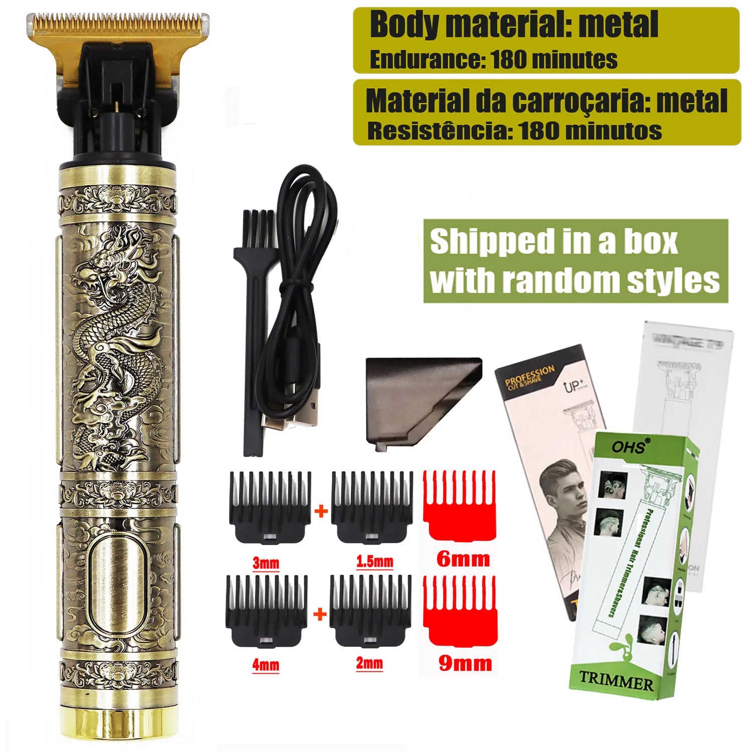 Cortadora de pelo T9, reparación de barba, afeitadora corporal, cortadora de pelo, máquina eléctrica para hombres, máquina de corte de pelo, afeitadora de peluquero de 0mm