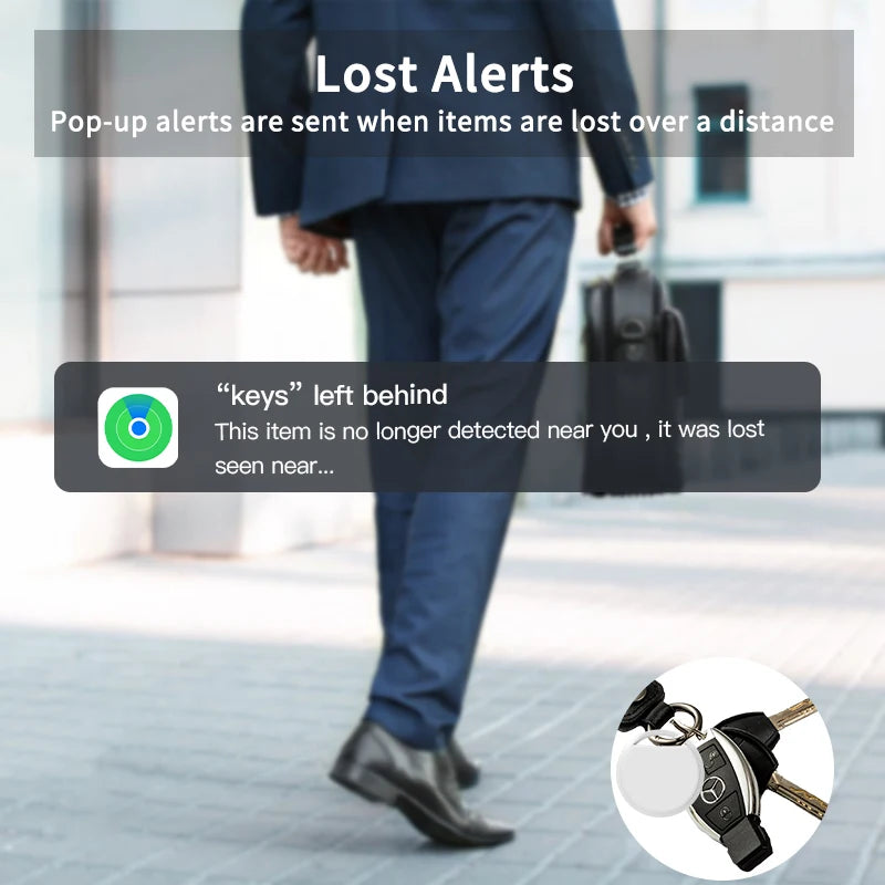 Etiqueta GPS Bluetooth de seguridad basada en el iphone Encuentra mi aplicación Rastreador antipérdida Localización de sonido Recordatorio de mensajes Buscador de llaves de alarma