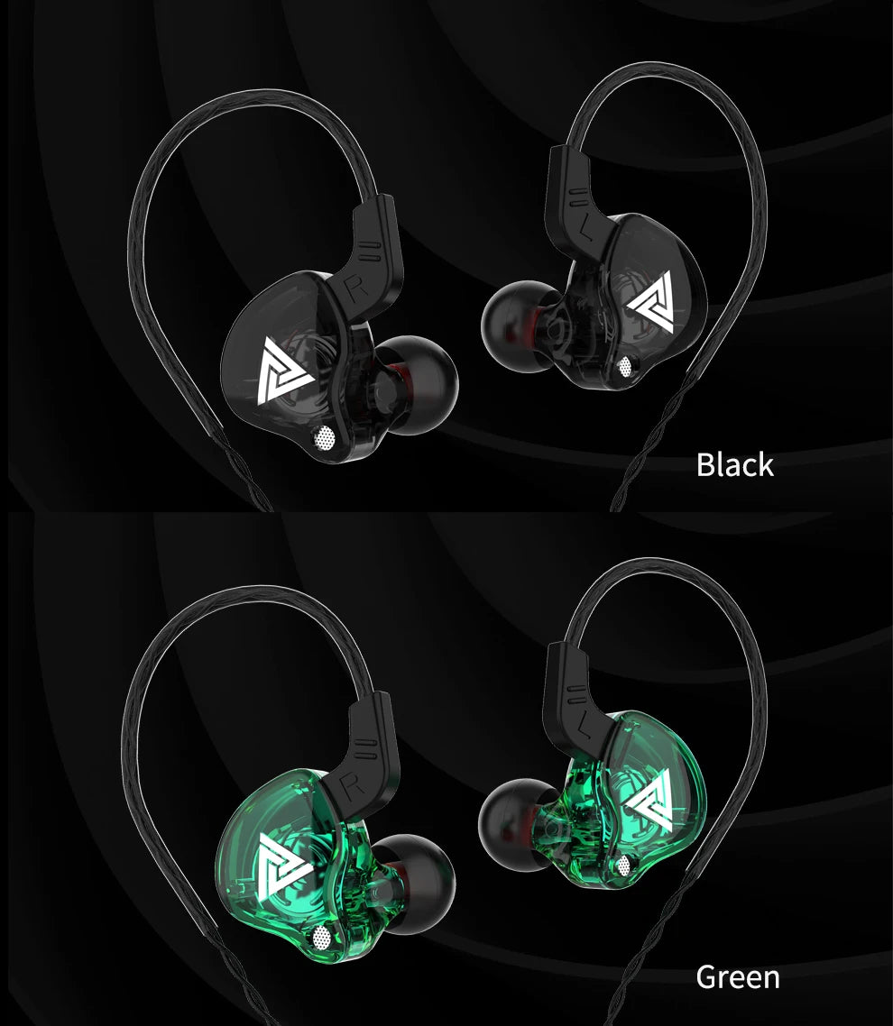 Original QKZ AK6 auriculares internos 6 unidad de controlador dinámico auriculares con micrófono estéreo deportes HIFI Subwoofer auriculares Monitor auriculares