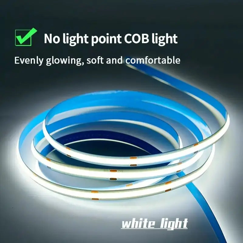Tira de luces LED COB, atenuador táctil, cinta de diodo Flexible, 5V, USB, iluminación interior lineal, lámpara para habitación, bricolaje, TV, espejo, retroiluminación, decoración de pared