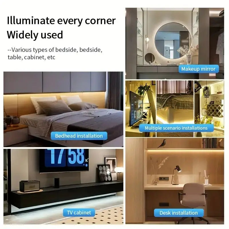 Tira de luces LED COB, atenuador táctil, cinta de diodo Flexible, 5V, USB, iluminación interior lineal, lámpara para habitación, bricolaje, TV, espejo, retroiluminación, decoración de pared
