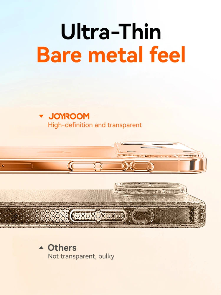 Joyroom para iPhone 17 16 15 Pro Max funda protectora de lente funda antiamarilla para iPhone 17 16 Pro Max cubierta transparente a prueba de golpes