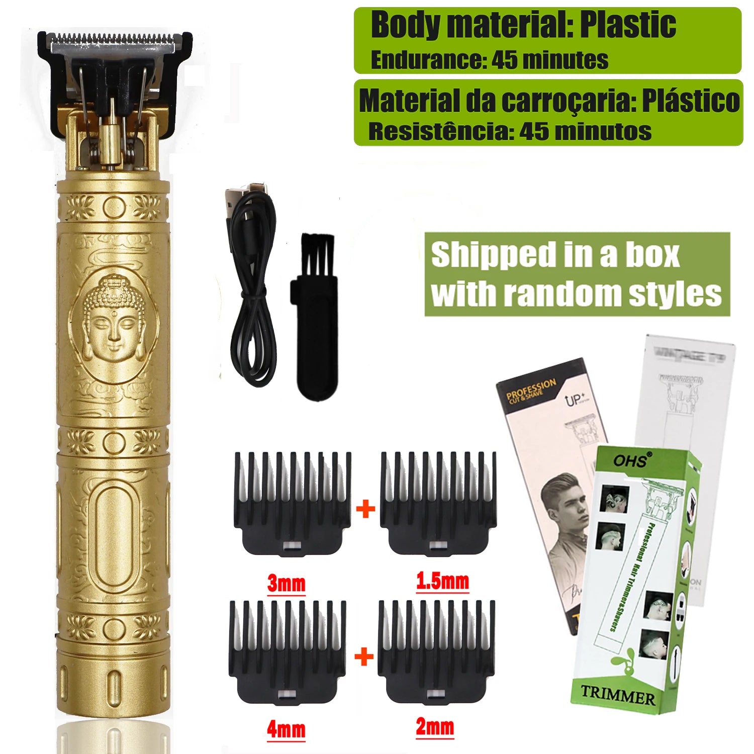 Cortadora de pelo T9, reparación de barba, afeitadora corporal, cortadora de pelo, máquina eléctrica para hombres, máquina de corte de pelo, afeitadora de peluquero de 0mm