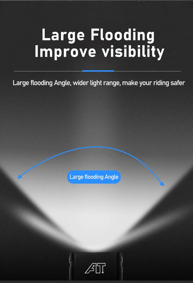 Luz delantera LED para bicicleta, faro recargable tipo C para bicicleta de montaña y carretera, fácil de instalar, accesorios para ciclismo