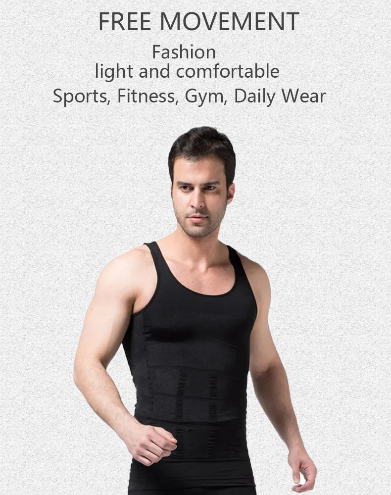YBFDO-Chaleco de compresión adelgazante para hombre, camiseta interior sin costuras, entrenador de cintura, camiseta sin mangas, Control del vientre, ropa moldeadora para pérdida de peso