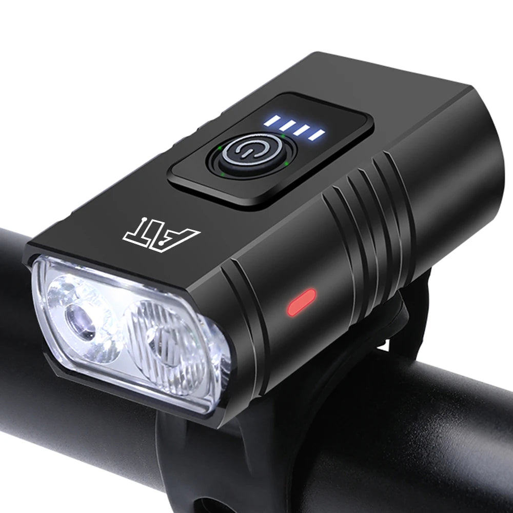 Luz delantera LED para bicicleta, faro recargable tipo C para bicicleta de montaña y carretera, fácil de instalar, accesorios para ciclismo