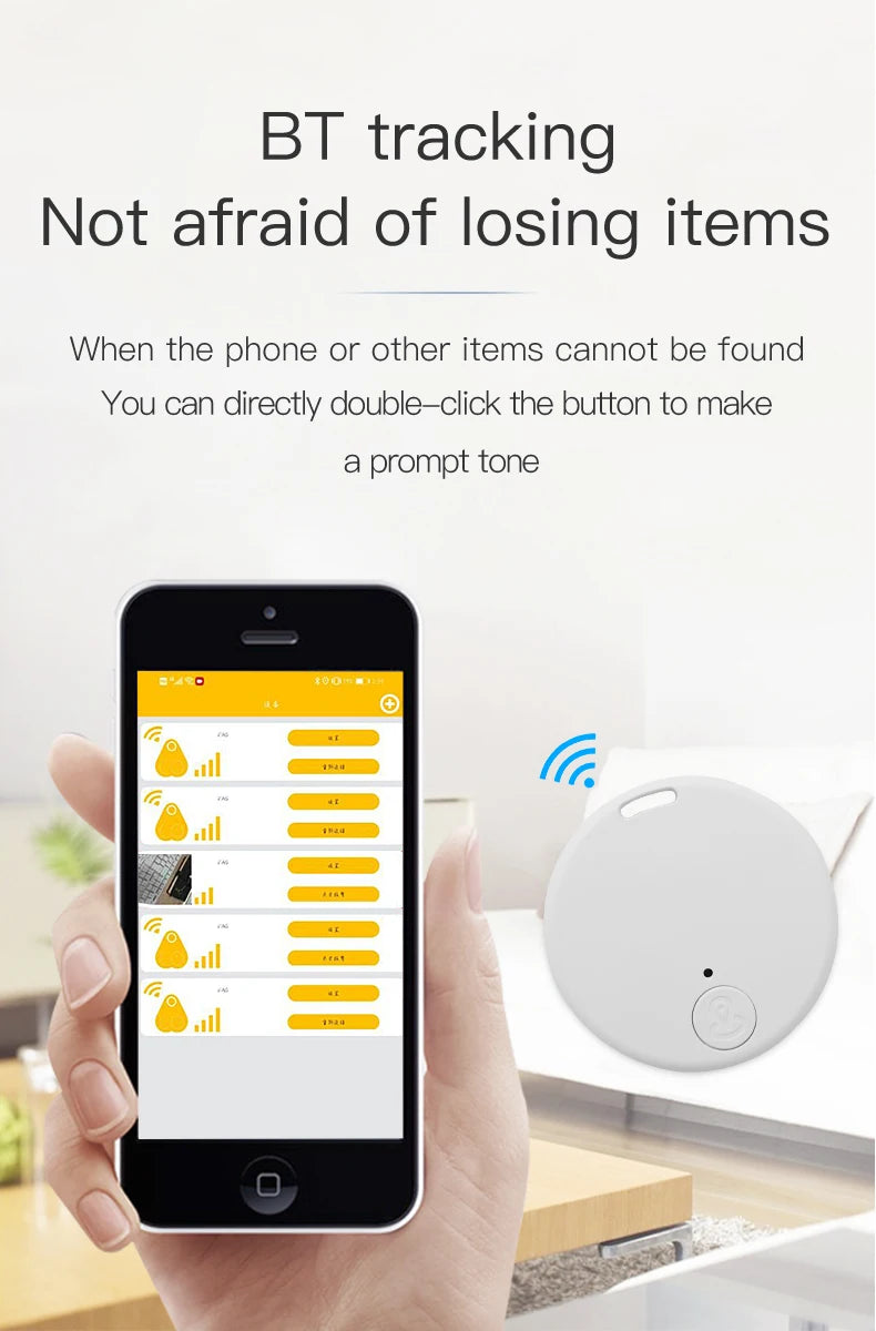 Mini localizador GPS con alarma antipérdida, llavero con etiqueta inteligente Compatible con Bluetooth, rastreador de llaves para perros, mascotas y niños