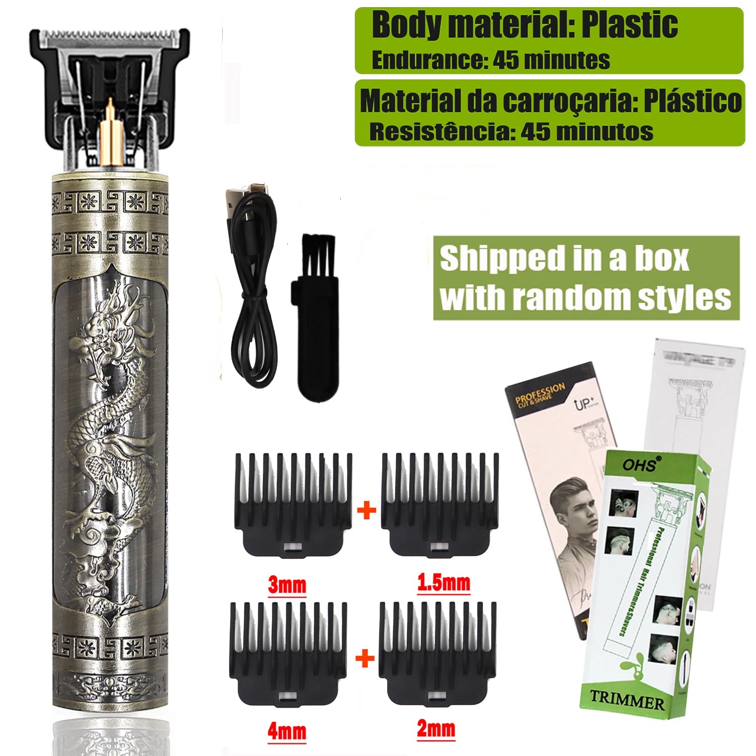 Cortadora de pelo T9, reparación de barba, afeitadora corporal, cortadora de pelo, máquina eléctrica para hombres, máquina de corte de pelo, afeitadora de peluquero de 0mm