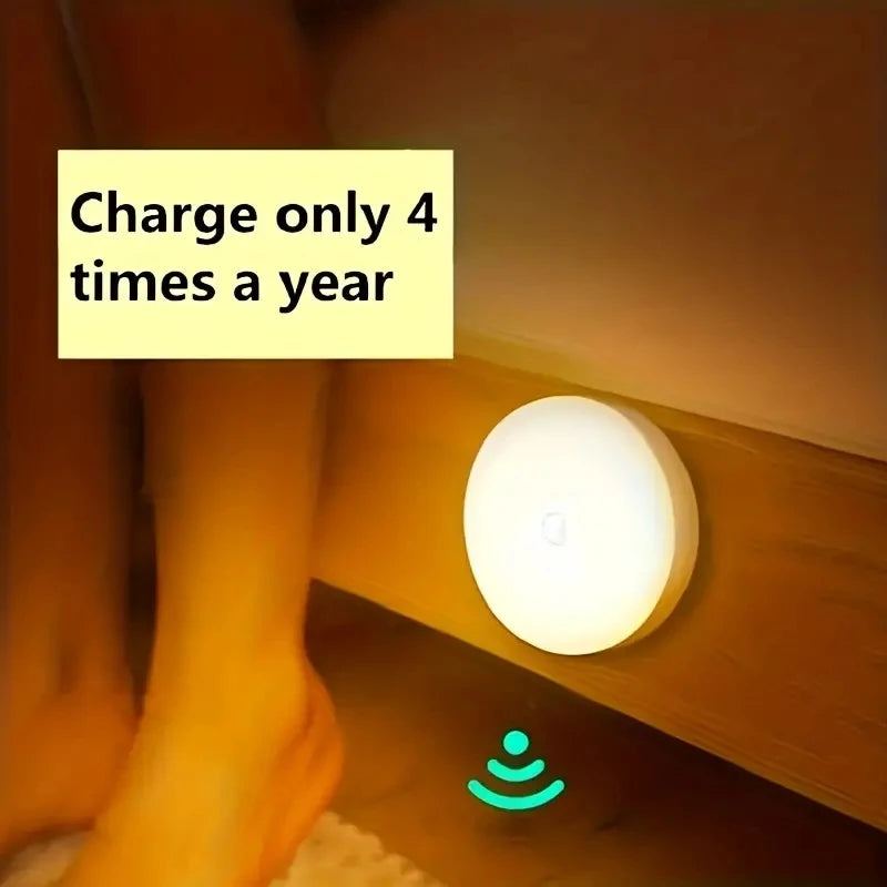 Luz nocturna con Sensor de movimiento, lámpara detectora LED inalámbrica para dormitorio, escalera, armario y decoración de habitación, 1 unidad