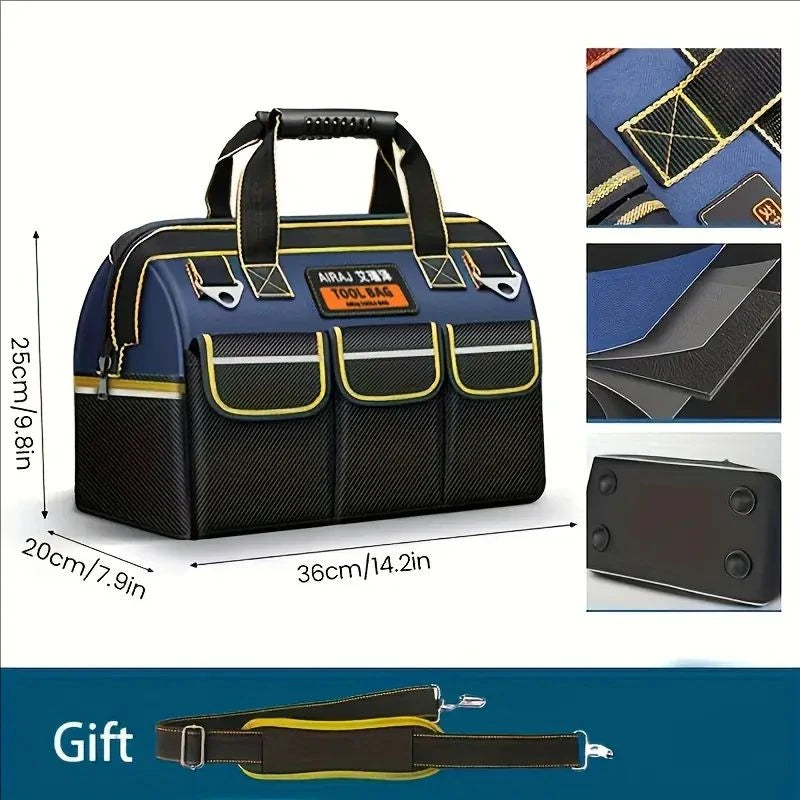 AIRAJ Bolsas de herramientas multifuncionales Bolsas de electricista de tela Oxford 1680D Bolsas de almacenamiento de alta capacidad impermeables y resistentes al desgaste