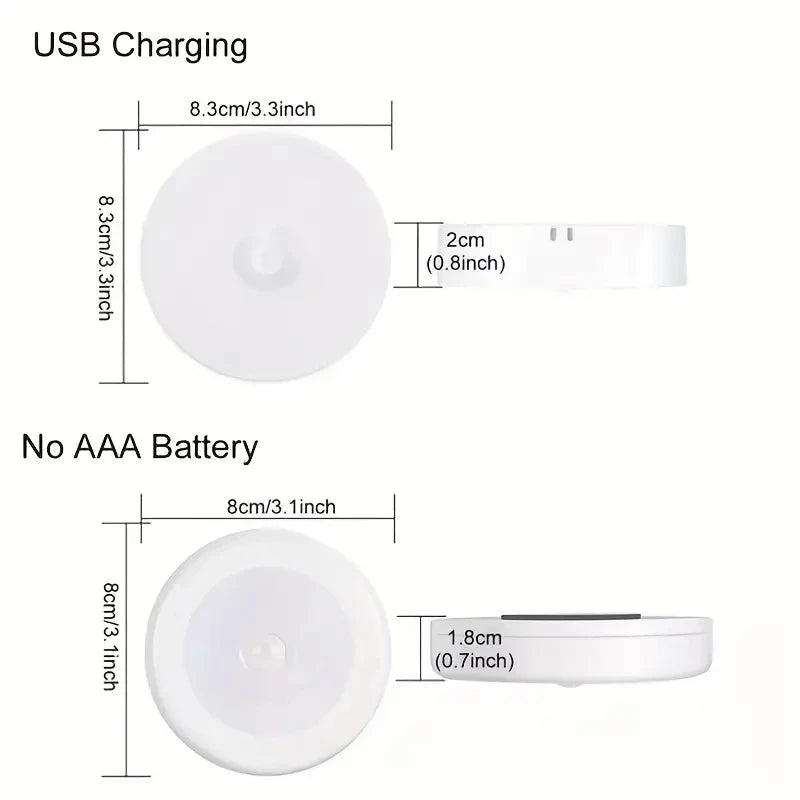 Luz nocturna con Sensor de movimiento, lámpara detectora LED inalámbrica para dormitorio, escalera, armario y decoración de habitación, 1 unidad