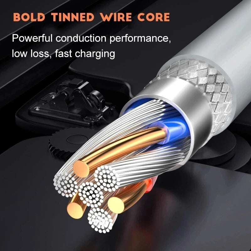 NNBILI 1-3 uds 10A 100W tipo C Cable de carga súper rápido Cable de datos para Huawei OPPO vivo iQoo Cables USB C de carga rápida