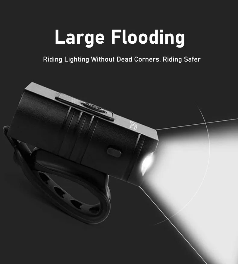 Luz delantera LED para bicicleta, faro recargable tipo C para bicicleta de montaña y carretera, fácil de instalar, accesorios para ciclismo