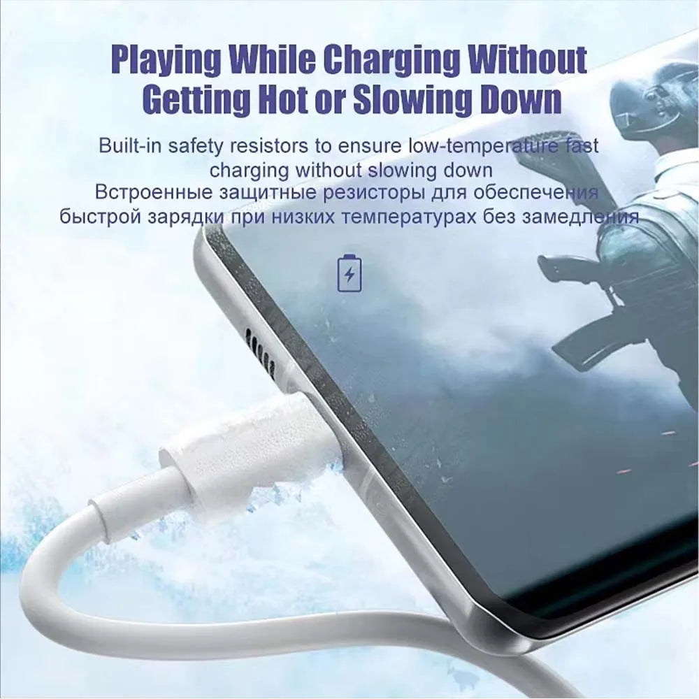 NNBILI 1-3 uds 10A 100W tipo C Cable de carga súper rápido Cable de datos para Huawei OPPO vivo iQoo Cables USB C de carga rápida