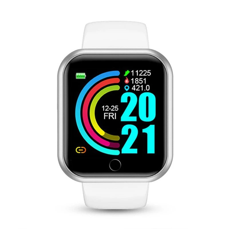 Reloj inteligente Y68 D20 para hombres, mujeres y niños, reloj inteligente con recordatorio de música, Control de calorías y distancia, rastreador de Fitness, relojes con alarma