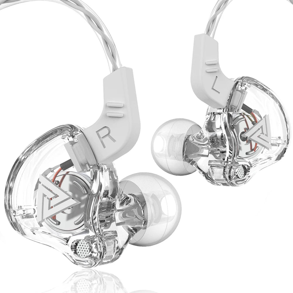 Original QKZ AK6 auriculares internos 6 unidad de controlador dinámico auriculares con micrófono estéreo deportes HIFI Subwoofer auriculares Monitor auriculares