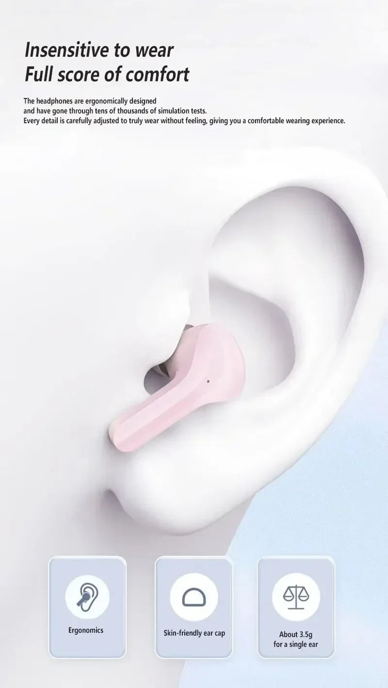 Auriculares inalámbricos T2 originales, cascos con Bluetooth, transparentes, HIFI, LED, pantalla Digital, sonido estéreo, para Xiaomi