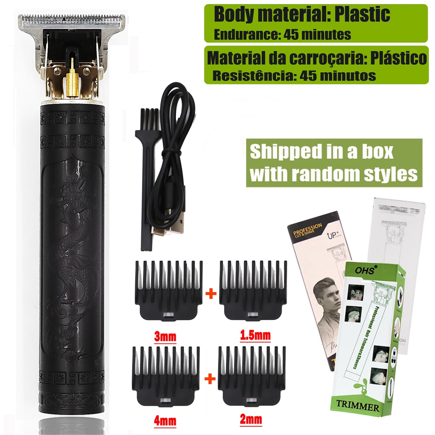 Cortadora de pelo T9, reparación de barba, afeitadora corporal, cortadora de pelo, máquina eléctrica para hombres, máquina de corte de pelo, afeitadora de peluquero de 0mm