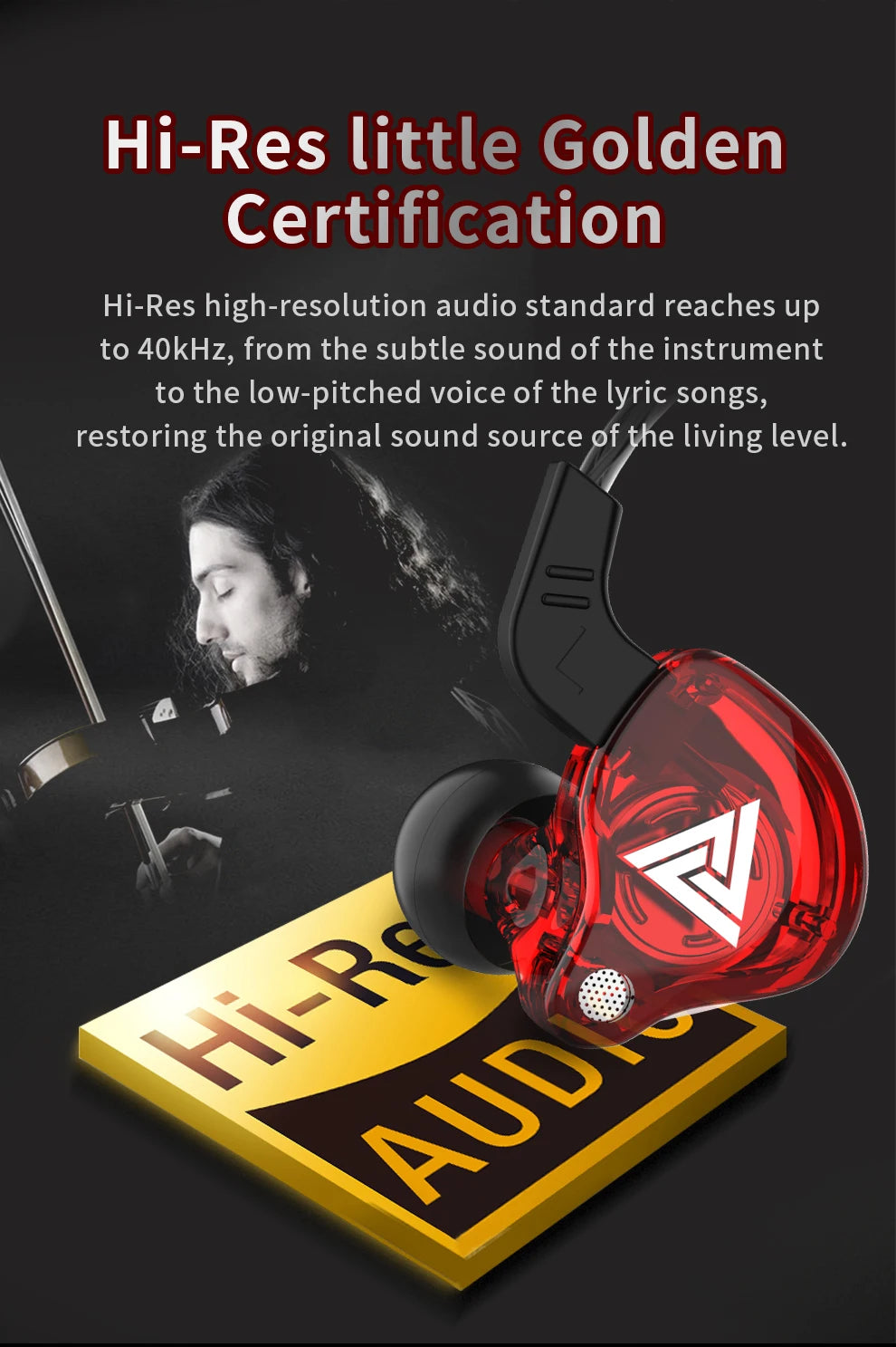 Original QKZ AK6 auriculares internos 6 unidad de controlador dinámico auriculares con micrófono estéreo deportes HIFI Subwoofer auriculares Monitor auriculares