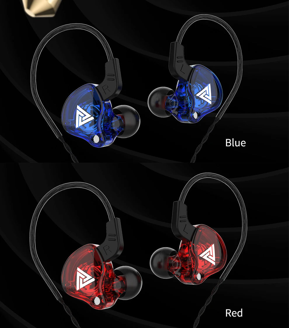 Original QKZ AK6 auriculares internos 6 unidad de controlador dinámico auriculares con micrófono estéreo deportes HIFI Subwoofer auriculares Monitor auriculares