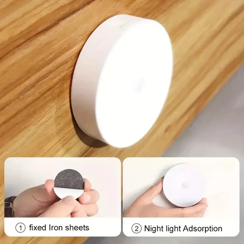 Luz nocturna con Sensor de movimiento, lámpara detectora LED inalámbrica para dormitorio, escalera, armario y decoración de habitación, 1 unidad