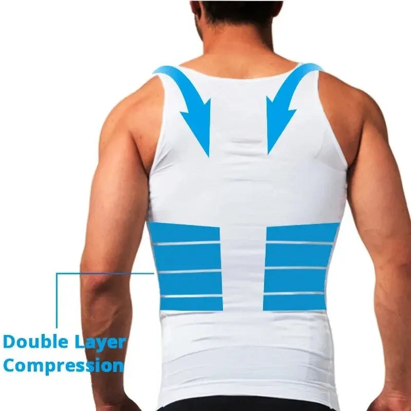 YBFDO-Chaleco de compresión adelgazante para hombre, camiseta interior sin costuras, entrenador de cintura, camiseta sin mangas, Control del vientre, ropa moldeadora para pérdida de peso