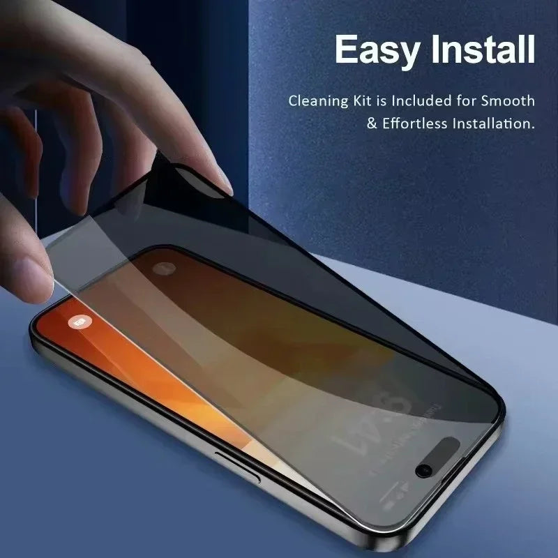 Protector de pantalla de privacidad de cubierta completa de 5 uds para iPhone 16 11 12 13 14 Pro Max Mini 8K vidrio antiespía para iPhone 15 PRO XR X XS MAX