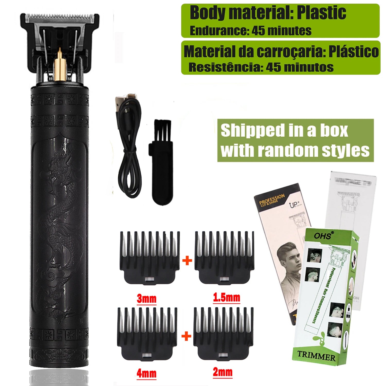 Cortadora de pelo T9, reparación de barba, afeitadora corporal, cortadora de pelo, máquina eléctrica para hombres, máquina de corte de pelo, afeitadora de peluquero de 0mm