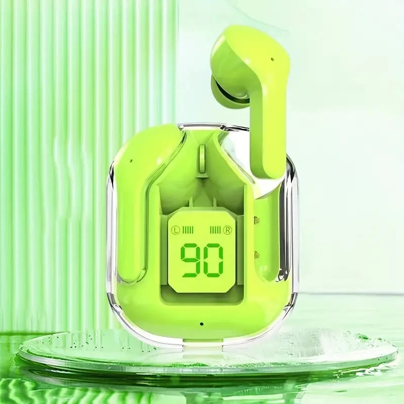 Auriculares inalámbricos T2 originales, cascos con Bluetooth, transparentes, HIFI, LED, pantalla Digital, sonido estéreo, para Xiaomi