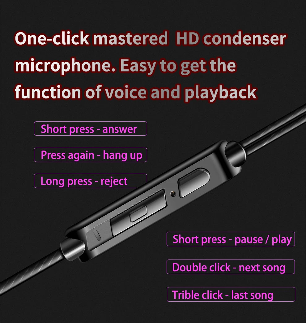 Original QKZ AK6 auriculares internos 6 unidad de controlador dinámico auriculares con micrófono estéreo deportes HIFI Subwoofer auriculares Monitor auriculares