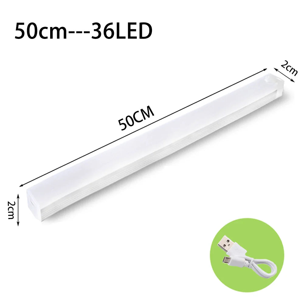 Luz LED con Sensor de movimiento, luz nocturna LED inalámbrica tipo C, luz recargable para armario, lámpara de armario, retroiluminación de escalera para cocina