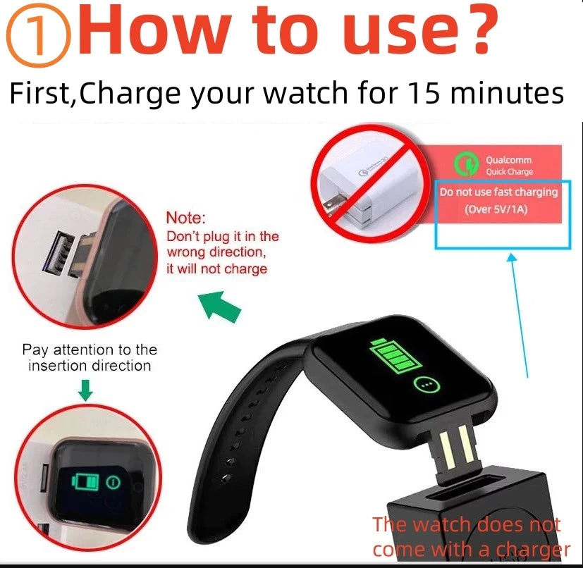 Reloj inteligente Y68 D20 para hombres, mujeres y niños, reloj inteligente con recordatorio de música, Control de calorías y distancia, rastreador de Fitness, relojes con alarma
