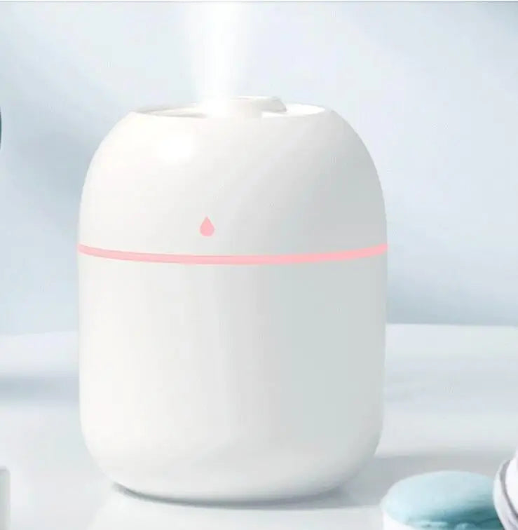 Mini humidificador de aire USB de 250ML, difusor de aceites esenciales aromáticos para el hogar y el coche, generador de niebla silencioso ultrasónico con lámpara LED de Color