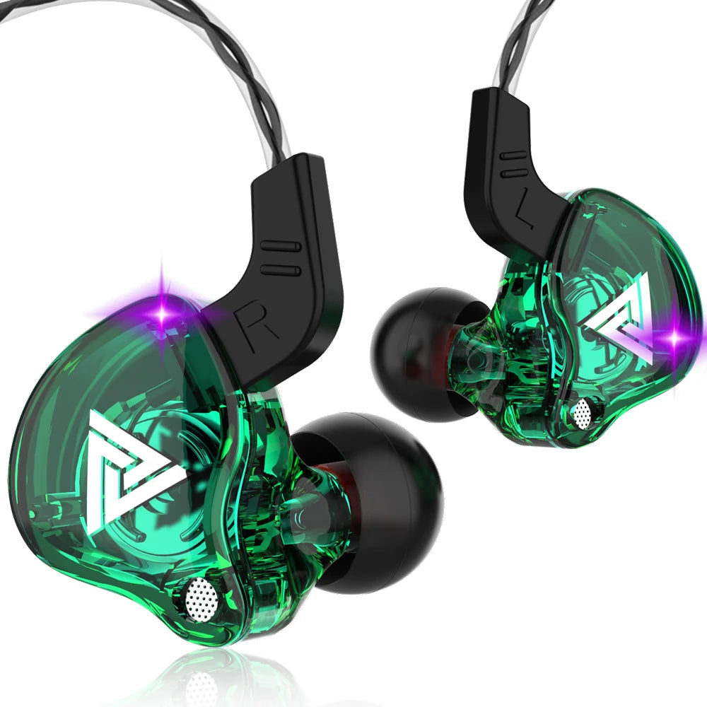 Original QKZ AK6 auriculares internos 6 unidad de controlador dinámico auriculares con micrófono estéreo deportes HIFI Subwoofer auriculares Monitor auriculares