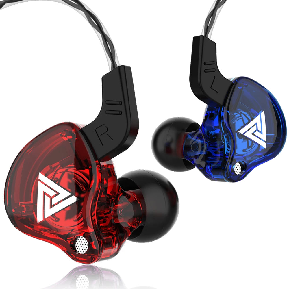 Original QKZ AK6 auriculares internos 6 unidad de controlador dinámico auriculares con micrófono estéreo deportes HIFI Subwoofer auriculares Monitor auriculares