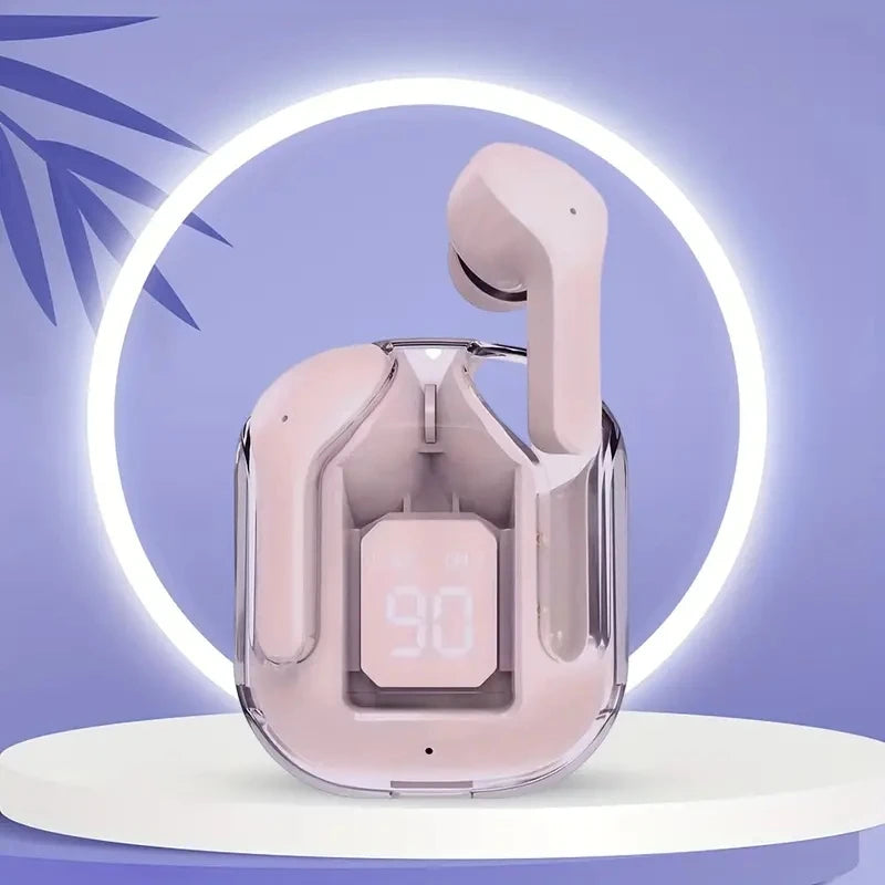 Auriculares inalámbricos T2 originales, cascos con Bluetooth, transparentes, HIFI, LED, pantalla Digital, sonido estéreo, para Xiaomi